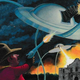 A crop of the cover for Night of the Cooters: More Neat Stories sees a cowboy shooting upwards toward a UFO in a dark sky.